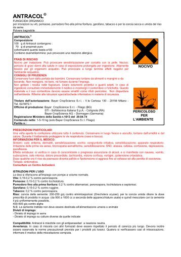 ANTRACOL - Azienda USL 3 Pistoia