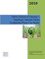 Southern Ontario MÃ©tis Traditional Plant Use Study - Indigenous ...