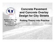 Concrete Pavement and Concrete Overlay Design for City Streets