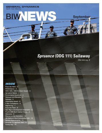 Spruance (DDG 111) Sailaway - Bath Iron Works