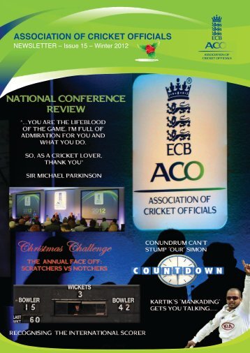 ACO NEWSLETTER - Ecb - England and Wales Cricket Board