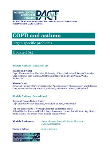 COPD and asthma - PACT - ESICM