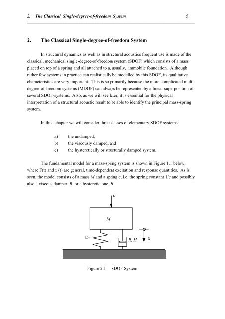 2. The Classical Single-degree-of-freedom System