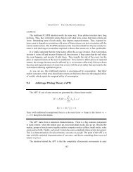 9.4 Arbitrage Pricing Theory (APT)