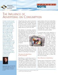 The Influence of Advertising on Consumption - IEDM
