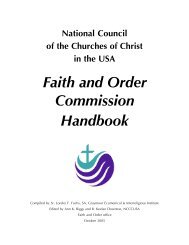 Faith and Order Commission Handbook - Ecumenical Work Week