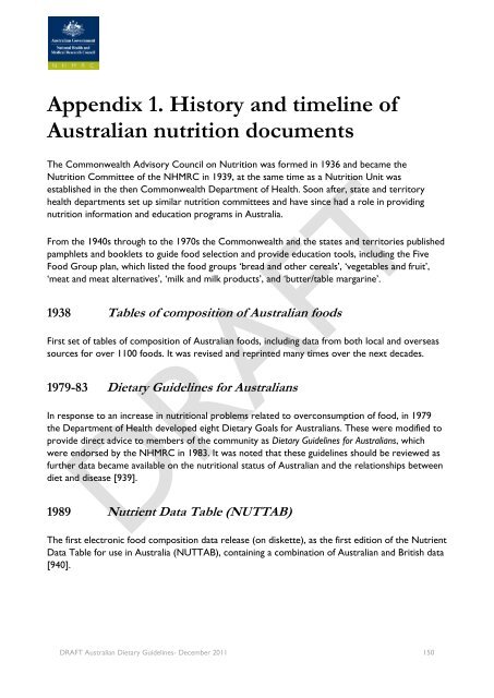 Draft Australian Dietary Guidelines (PDF, 3MB) - Eat For Health