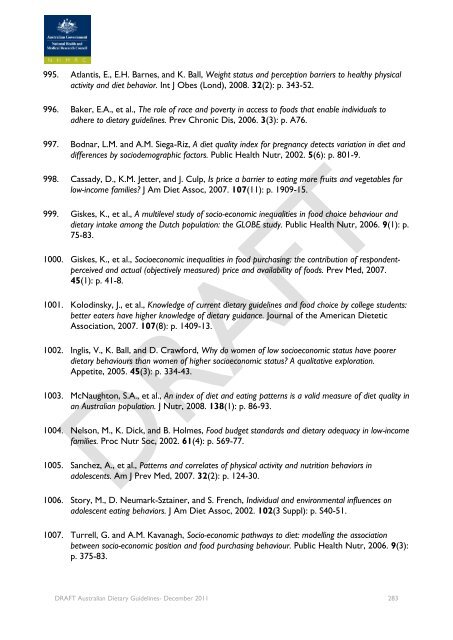 Draft Australian Dietary Guidelines (PDF, 3MB) - Eat For Health