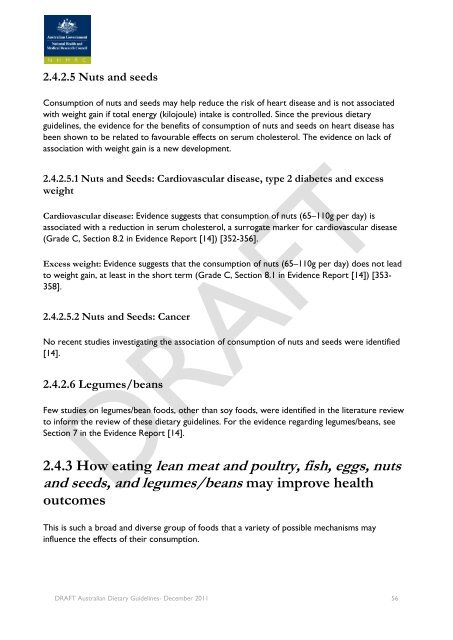 Draft Australian Dietary Guidelines (PDF, 3MB) - Eat For Health