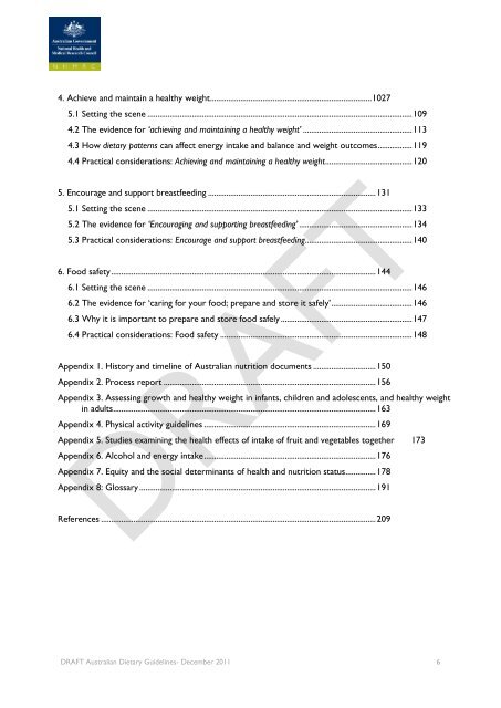 Draft Australian Dietary Guidelines (PDF, 3MB) - Eat For Health