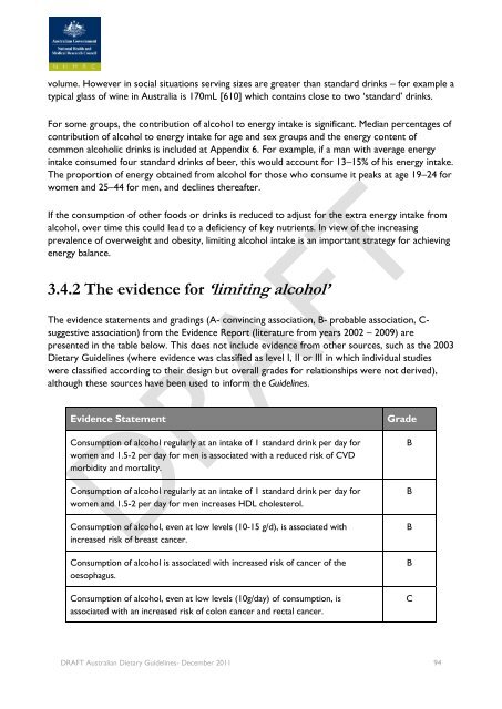 Draft Australian Dietary Guidelines (PDF, 3MB) - Eat For Health