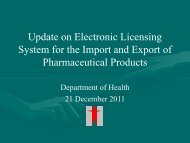 Update On Electronic Licensing System For The Import