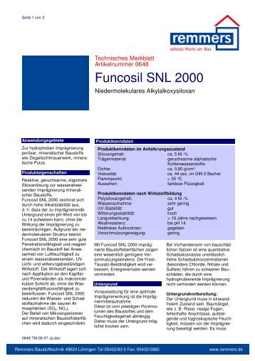 Funcosil SNL 2000 - Remmers