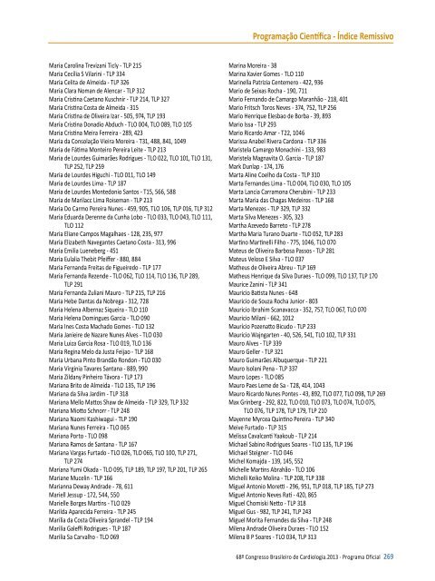 Ãndice Remissivo - 66 Congresso Brasileiro de Cardiologia