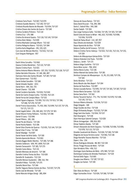 Ãndice Remissivo - 66 Congresso Brasileiro de Cardiologia