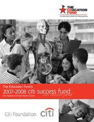 2007-08 Citi Success Fund Award Booklet - The Education Fund