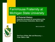 FarmHouse Fraternity at Michigan State University