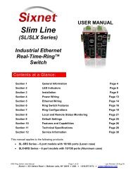 SL/SLX-6RS User Manual - Sixnet