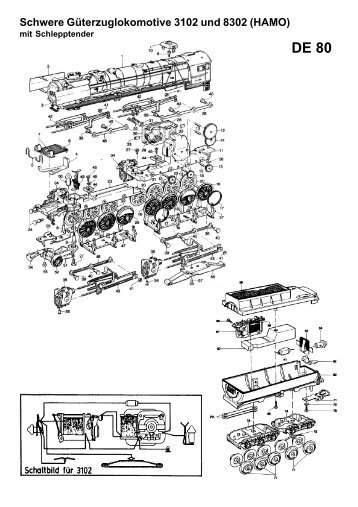 Schwere GÃ¼terzuglokomotive 3102 und 8302 (HAMO) - Modellismo ...