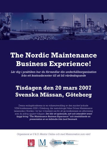The Nordic Maintenance Business Experience! - Mentor Online