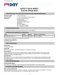 SAFETY DATA SHEET Acid No 5/Plate Etch - Offset Supplies