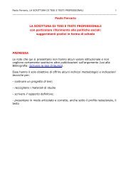 Paolo Ferrario LA SCRITTURA DI TESI E TESTI ... - Segnalo.it