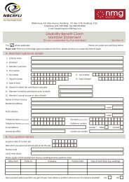 Disability Benefit Claim Member Statement - nbcrfli.org.za