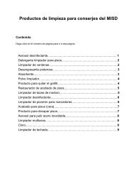 Productos de limpieza para conserjes del MISD - Mesquite ISD