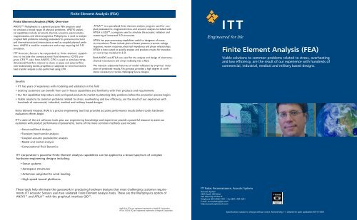 Finite Element Analysis (FEA) - Directories