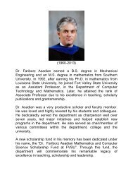 Dr. Fariborz Asadian - Fort Valley State University