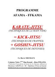de karate-jitsu - Association Francophone d'Arts Martiaux Affinitaires