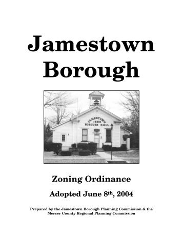 Jamestown Borough Zoning Ordinance - Mercer County Regional ...