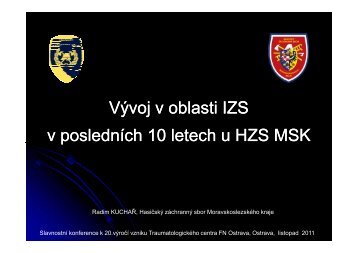 VÃ½voj v oblasti IZS v poslednÃ­ch 10 letech u HZS MSK - AKUTNE.CZ