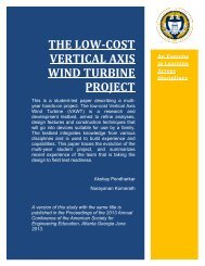 The Low Cost Vertical Axis Wind Turbine Project: A Case Study