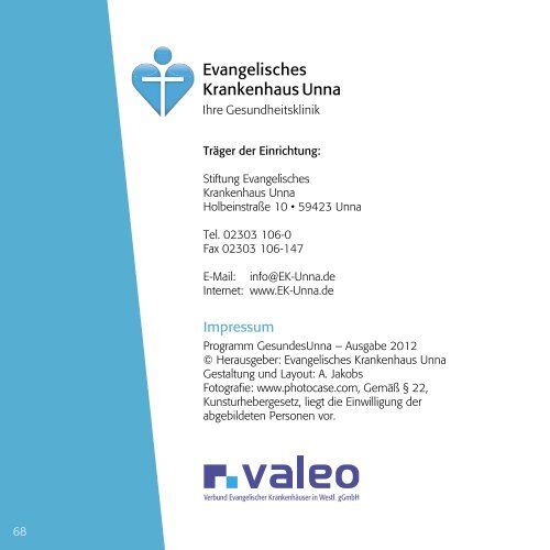 Programm - Evangelisches Krankenhaus Unna