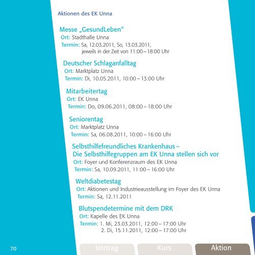 Programm â€žGesundesUnnaâ€œ 2011 - Evangelisches Krankenhaus ...