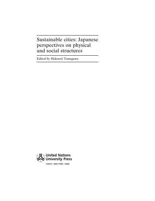 Edited by Hidenori Tamagawa - United Nations University