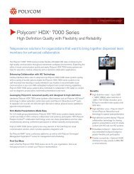 Polycom HDX 7000 Data Sheet