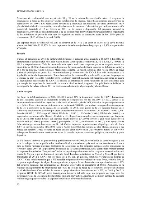 INFORME del perÃ­odo bienal, 2012-13 IÂª PARTE (2012) - Vol ... - Iccat