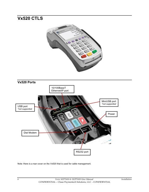 VeriFone VX 520 Terminal Merchant Manual - Chase Paymentech