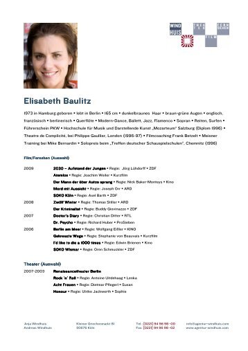 Elisabeth Baulitz - Agentur Windhuis