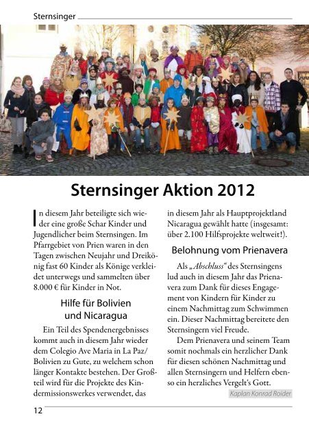 Pfarrei Mariä Himmelfahrt Prien am Chiemsee Pfarrbrief Ostern 2012