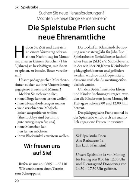 Pfarrei Mariä Himmelfahrt Prien am Chiemsee Pfarrbrief Ostern 2012