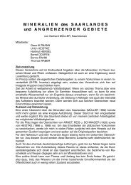 MINERALIEN des SAARLANDES und ANGRENZENDERGEBIETE