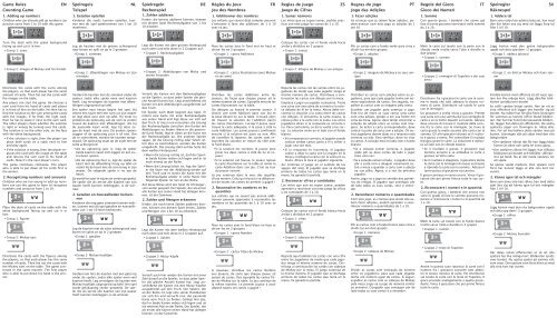 Game Rules EN Counting Game Spelregels NL Telspel Spielregeln ...