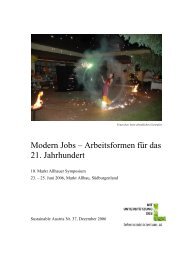 Modern Jobs – Arbeitsformen  für das 21. Jahrhundert