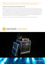 Produktdatenblatt zactrack LPM INPUT - Zkoor.com