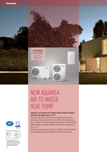 NEW AQUAREA AIR TO WATER HEAT PUMP - Komfovent