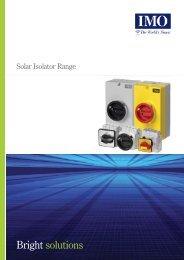IMO Solar Isolator Range Brochure