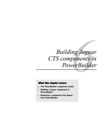 Building Jaguar CTS components in PowerBuilder - Manning ...